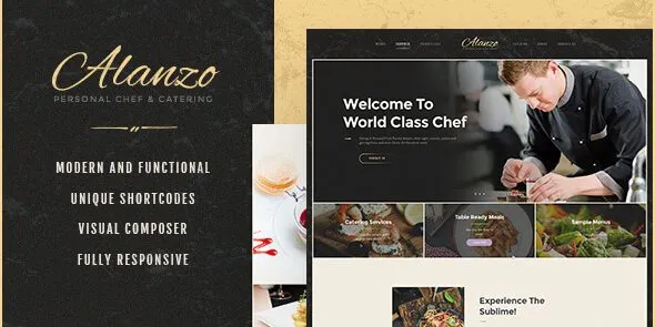 Alanzo 1.2.3 – Personal Chef & Wedding Catering Event WordPress Theme