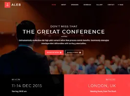 Aleb – Event Landing Page WordPress Theme for Conference Marketing
