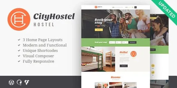 City Hostel – A Travel & Hotel Booking WordPress Theme
