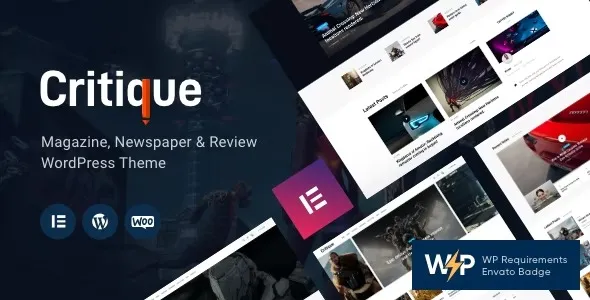 Critique – Magazine, Newspaper &; Review WordPress Theme