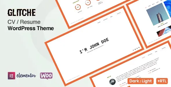 Glitche – CVResume Theme