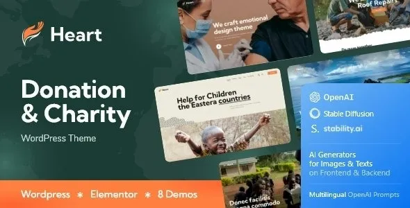 Heart – Donation & Charity Non-Profit WordPress Theme + AI
