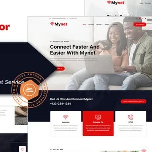 Mynet - Broadband & Internet Service Provider Elementor Template Kit