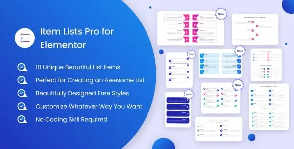 Item Lists Pro for Elementor