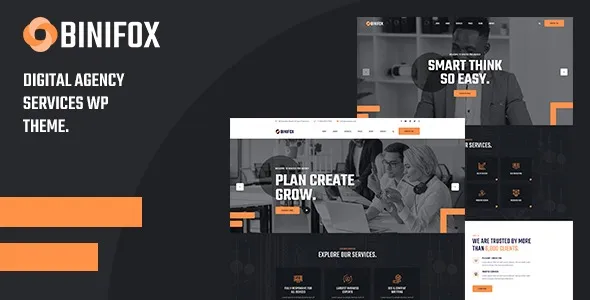 Binifox - Digital Agency Services WordPress Theme + RTL