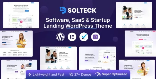 SolTeck - Software, Startup & SaaS Landing WordPress Theme