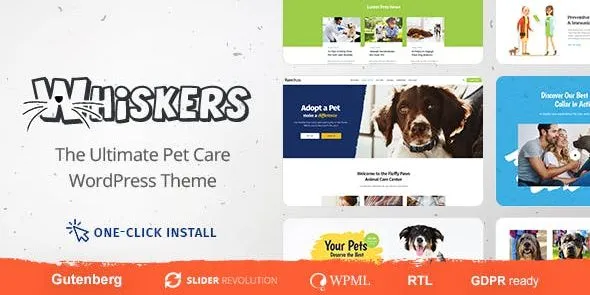 Whiskers – Pets Store, Vet Clinic, Animal Adoption Theme