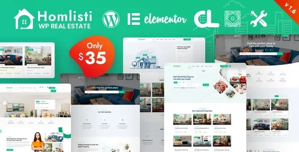 Homlisti - Real Estate WordPress Theme + RTL