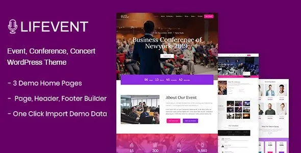 Lifevent Event Conference WordPress Theme