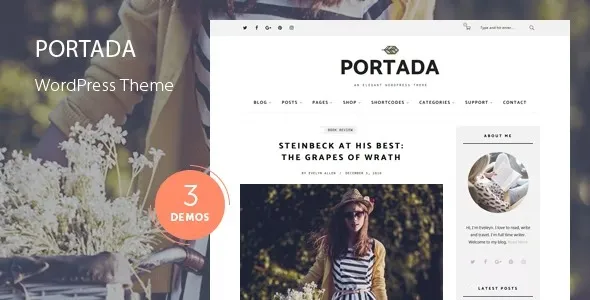 Portada- Elegant Blog Blogging Wordpress Theme
