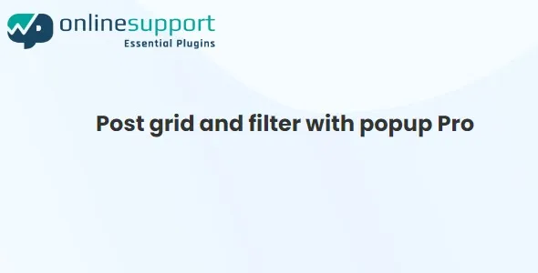 WP OnlineSupport Post grid and filter with popup Pro