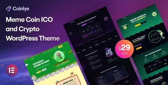 Coinlye - Meme coin ICO & Crypto WordPress Theme