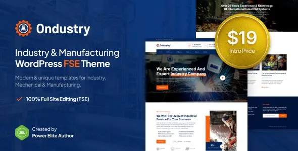 Ondustry - Industry & Manufacturing FSE WordPress Theme