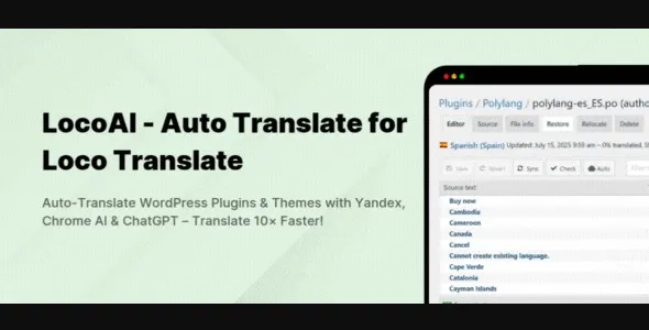 LocoAI - Auto Translate for Loco Translate (Pro)