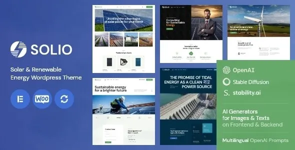 Solio - Solar & Renewable Energy WordPress Theme