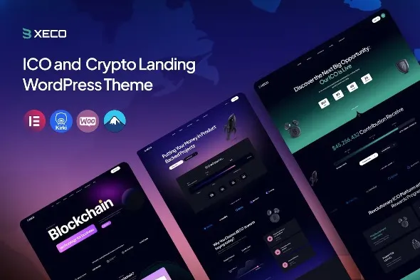 Xeco – ICO & Crypto Landing WordPress Theme