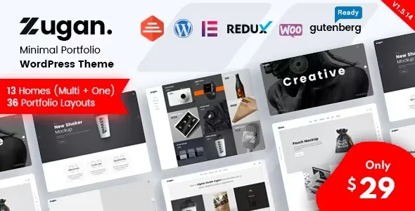 Zugan – Minimal Portfolio WordPress Theme
