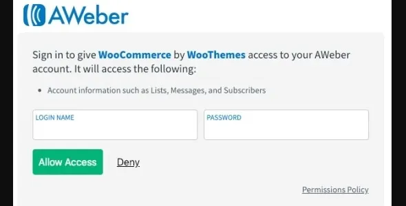 Woocommerce AWeber Newsletter Subscription