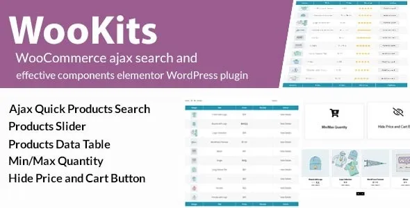 Wookits – WooCommerce ajax search and effective components elementor WordPress plugin
