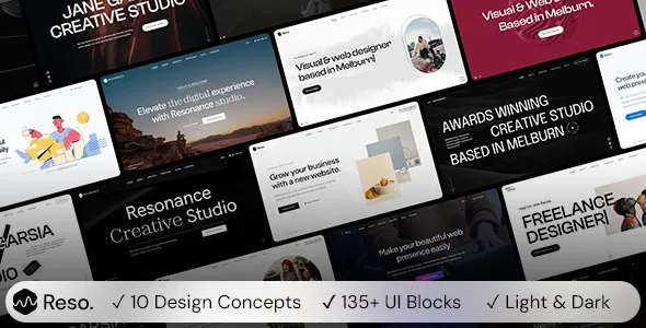 Resonance – Creative Modern Agency, Freelancer & Portfolio WordPress Theme