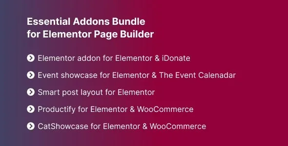 Essential Addons Bundle for Elementor Page Builder
