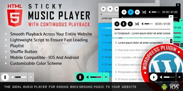 Sticky HTML5 Music Player – WordPress Plugin