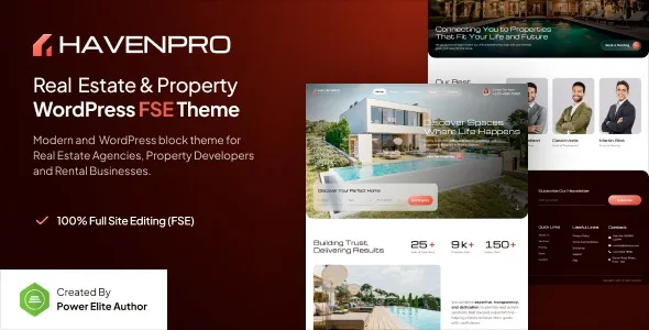 Havenpro – Real Estate Agency & Property Gutenverse FSE WordPress Block Theme