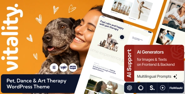 Vitality – Pet, Dance & Art Therapy WordPress Theme