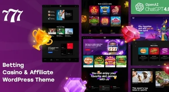 777 - Betting, Casino & Affiliate WordPress Theme