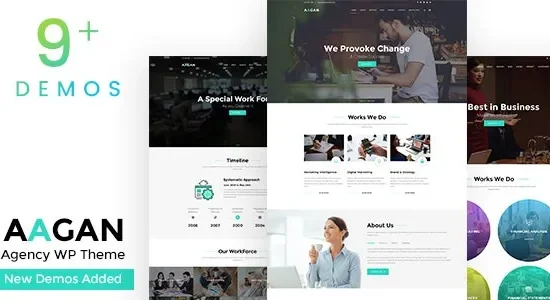 Aagan - Agency, Startup WordPress Theme