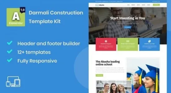 Abasha – Education & Learning Courses Elementor Template Kit