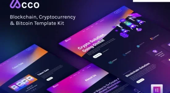 Acco – Blockchain Cryptocurrency & Bitcoin Elementor Template Kit