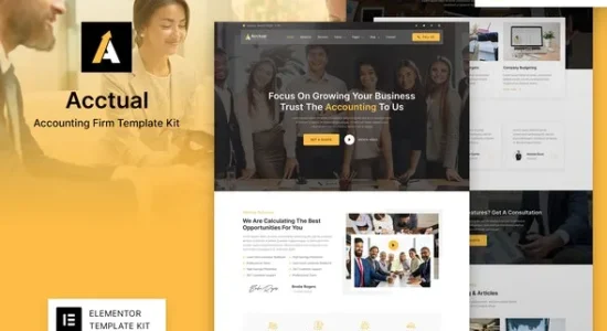 Acctual – Accounting Firm Elementor Template Kit