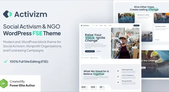 Activizm - Social Activism & NGO Gutenverse FSE WordPress Theme