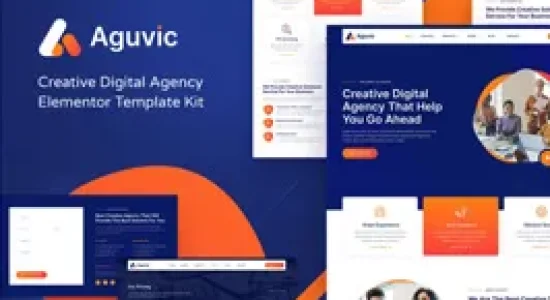 Aguvic – Creative Digital Agency Elementor Template Kit