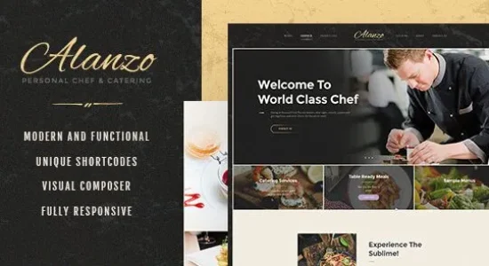 Alanzo 1.2.3 – Personal Chef & Wedding Catering Event WordPress Theme