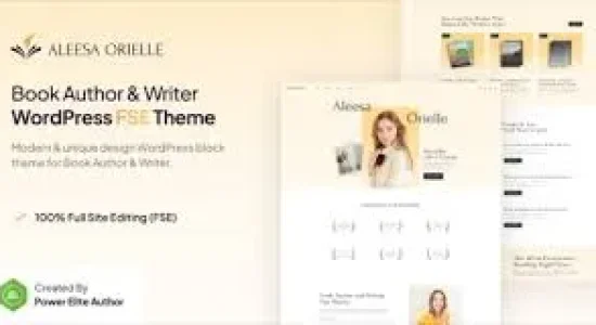 Aleesa – Book Author & Writer Gutenverse FSE WordPress Theme