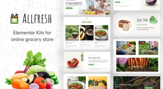 Allfresh – Grocery Store Elementor Template Kit