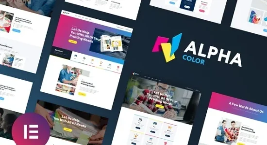 AlphaColor – Design & Printing Elementor Template Kit