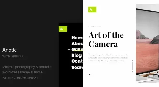 Anotte - Horizontal Photography WordPress Theme