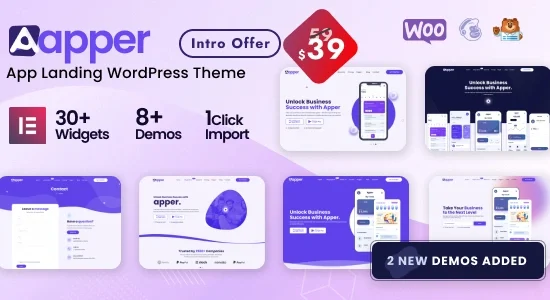 Apper – App Landing Page Multi-concept WordPress Theme