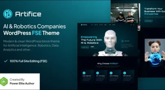 Artifice – AI & Robotics Company Gutenverse FSE WordPress Theme