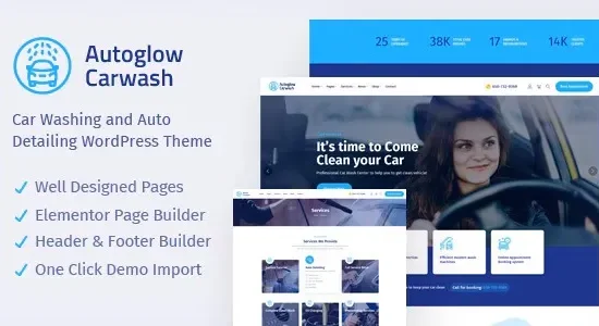 Autoglow - Car Wash WordPress Theme