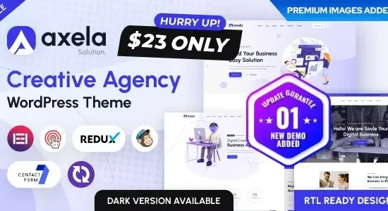 Axela – Creative Agency & Portfolio WordPress Theme