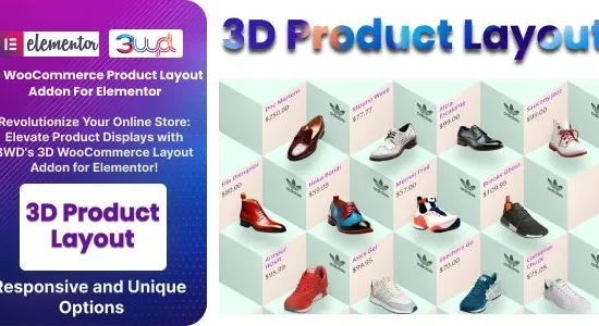 BWD 3D WooCommerce Product Layout - Addon For Elementor