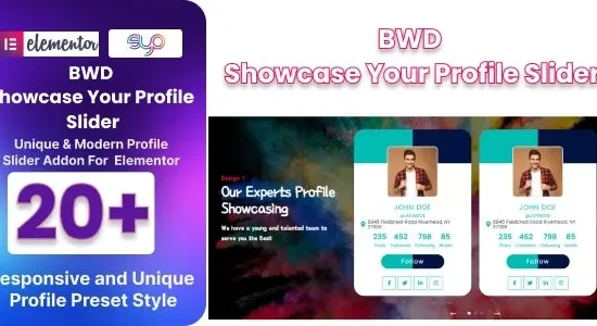 BWD Showcase Your Profile Slider for Elementor