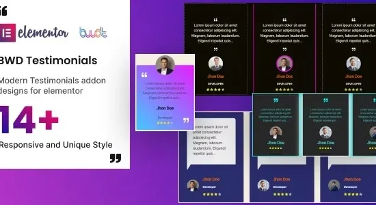 BWD Testimonials – Addons for elementor