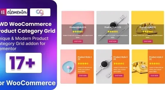 BWD WooCommerce Product Category Grid Addon For Elementor 2.6