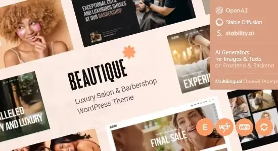 Beautique - Luxury Salon & Barbershop WordPress Theme