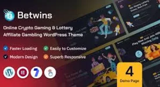 Betwins – Online Crypto Gaming & Lottery Giveaways Affiliate WordPress Theme